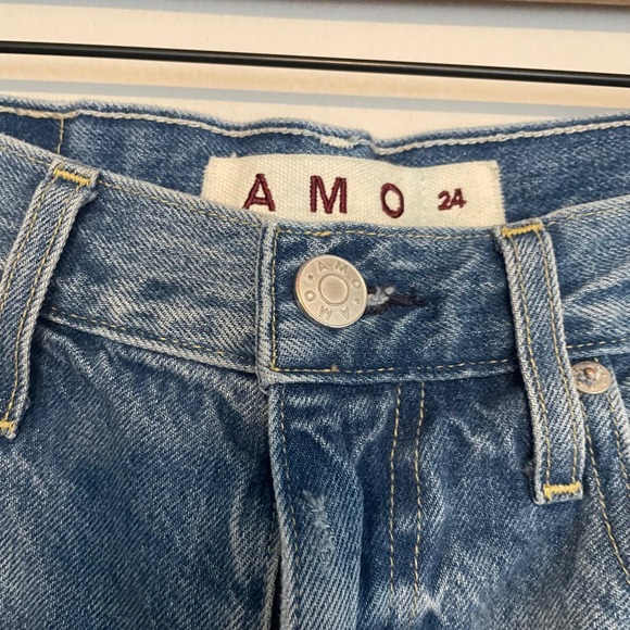 AMO Sandra Barrel Baggy jeans Wide 24 denim boho classic casual cotton - Picture 6 of 8